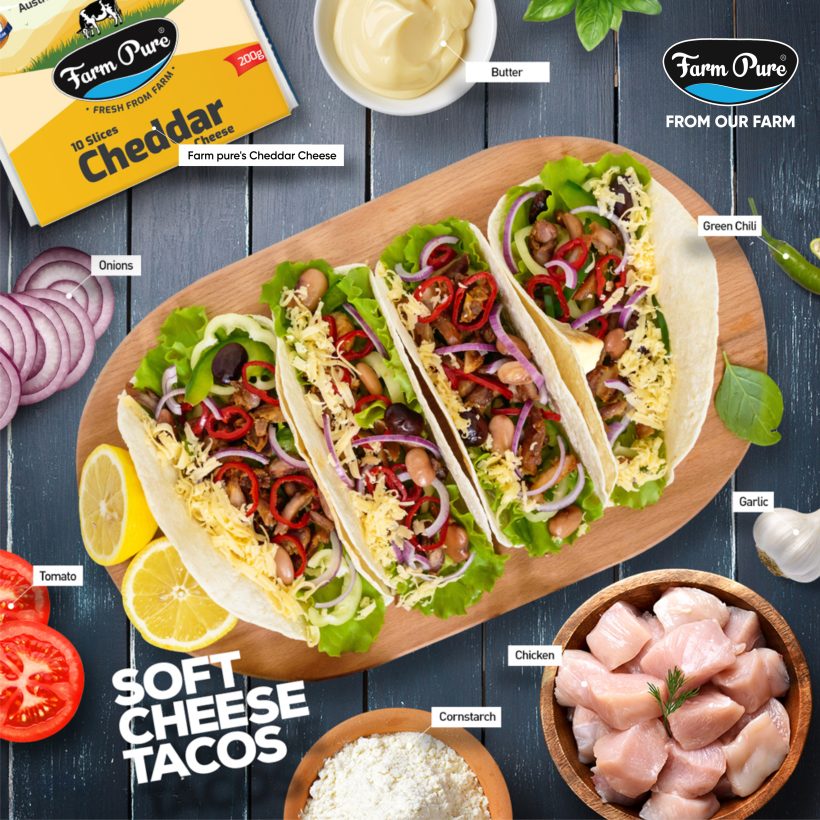 Enjoy our creamy goodness and soft cheese Tacos